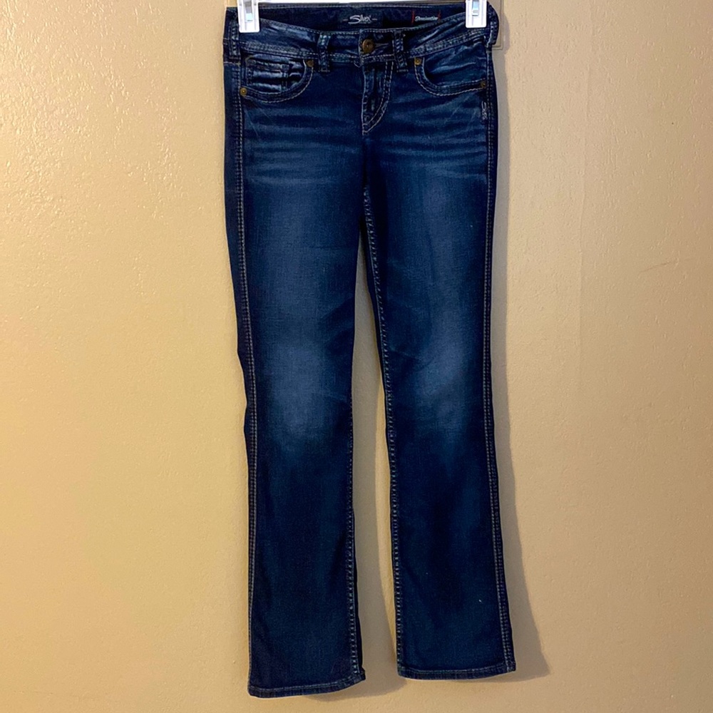 W25/L31 Dark Blue Suki Silver Mid Slim Boot Jeans